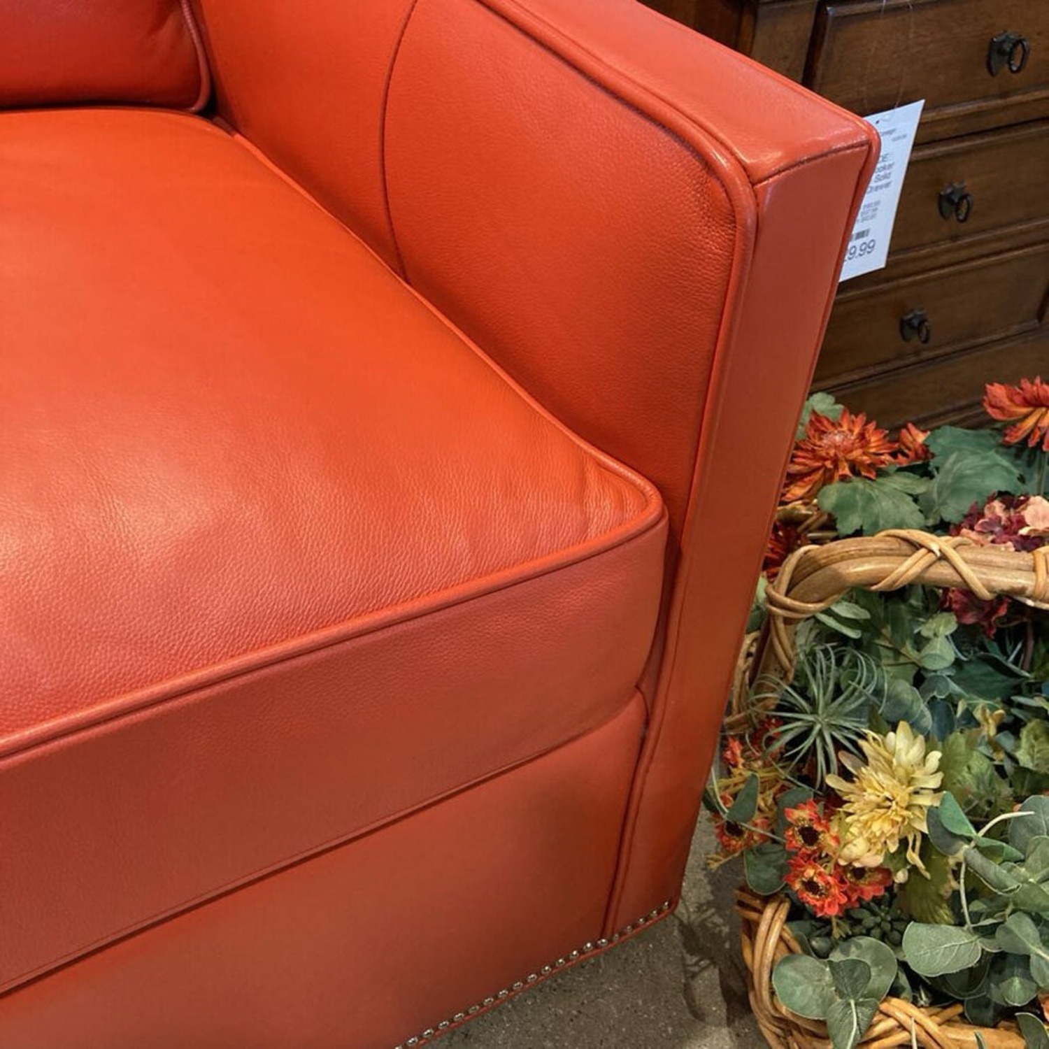 Top Grain Leather Katie Swivel Chair - image-4