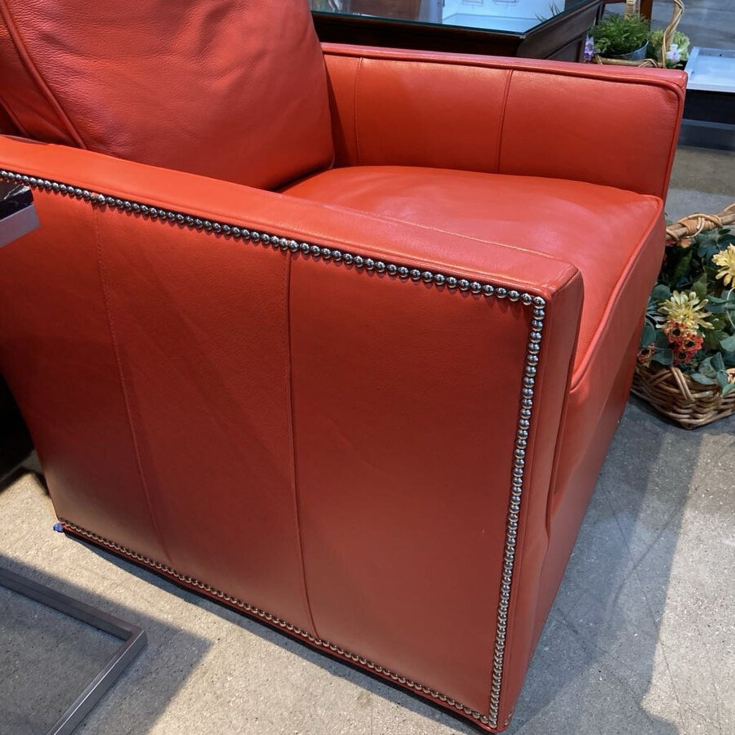 Top Grain Leather Katie Swivel Chair - image-6
