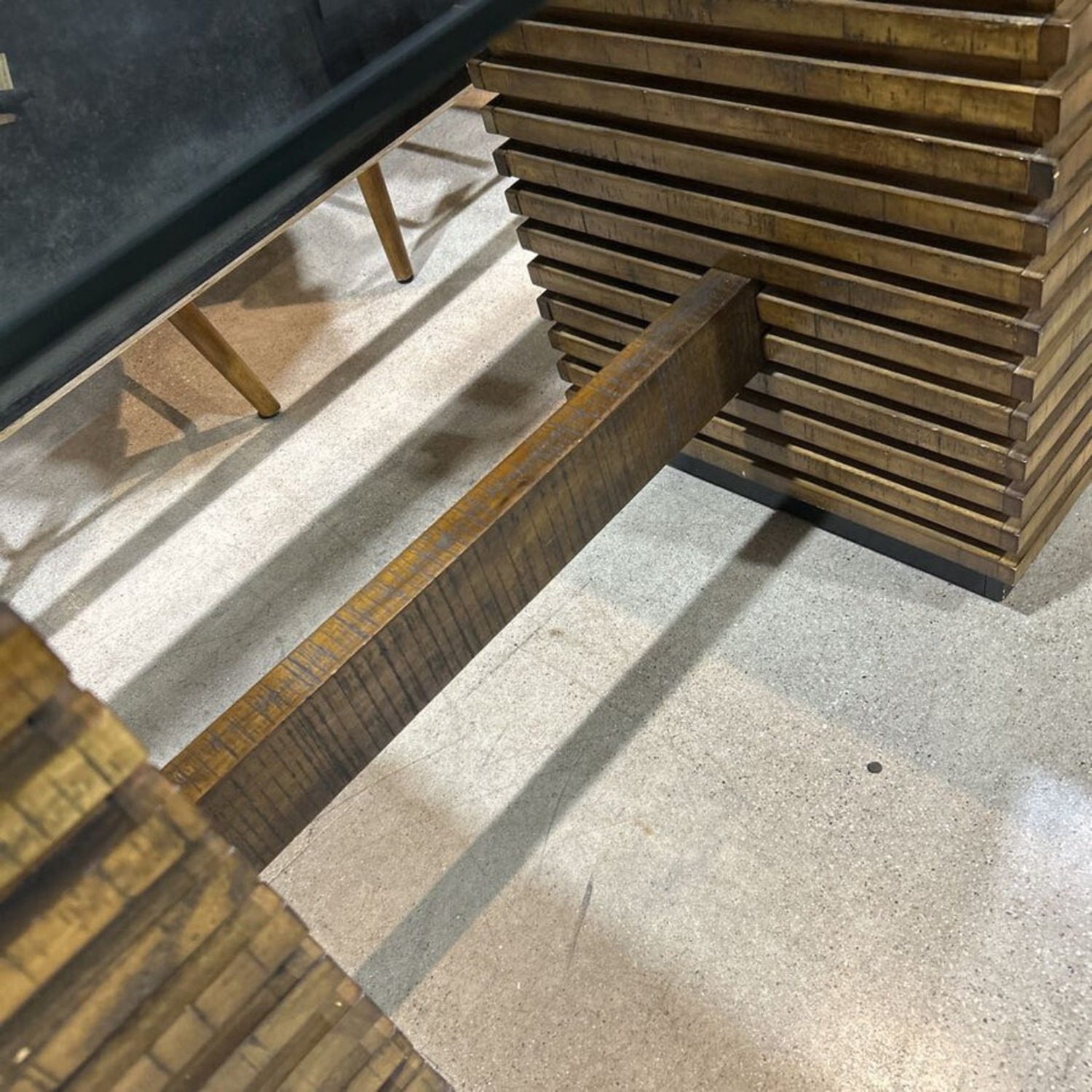 Crate & Barrel Paloma Wood & Glass Desk - image-2