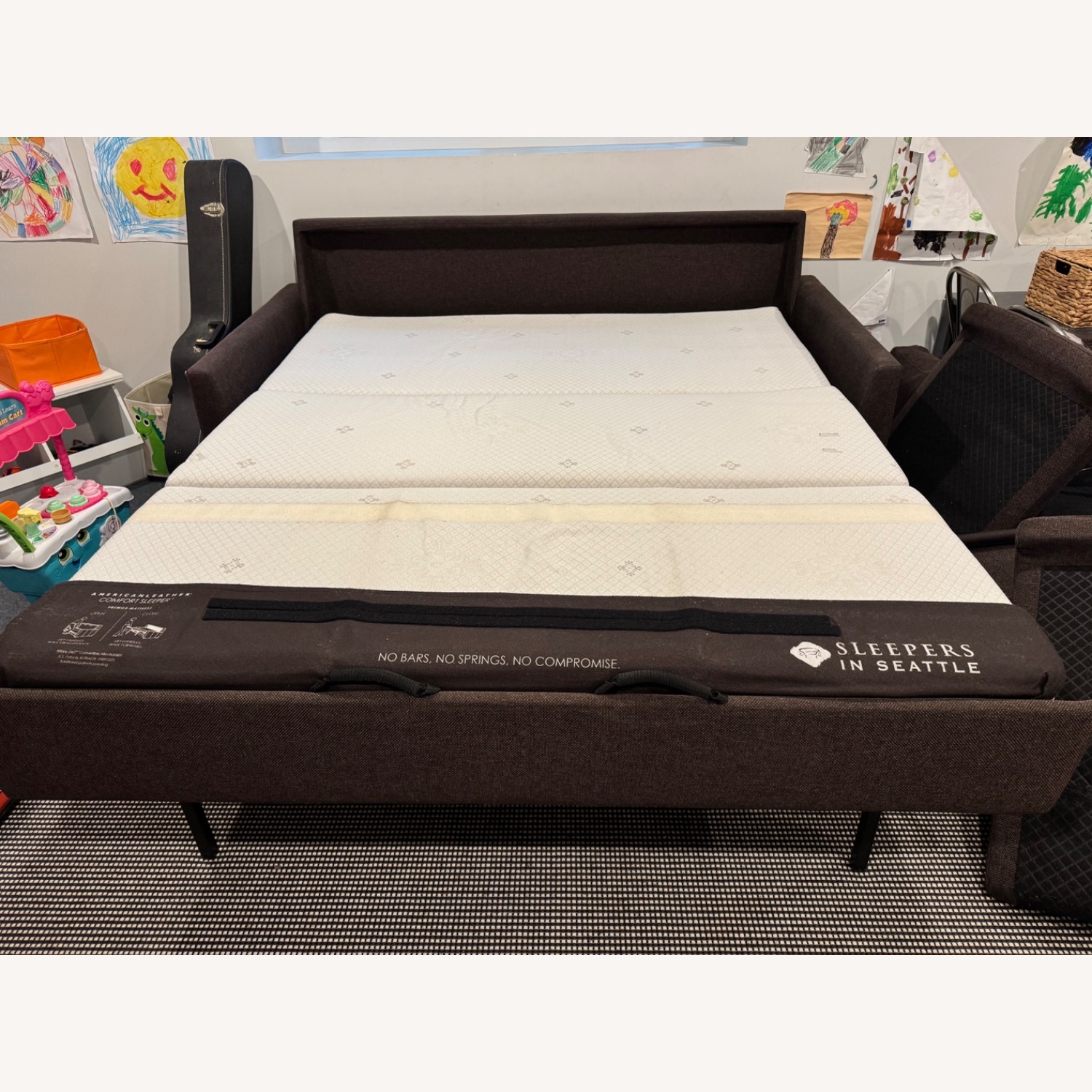 American Leather Hannah Dark Brown Sleeper Sofa - image-3