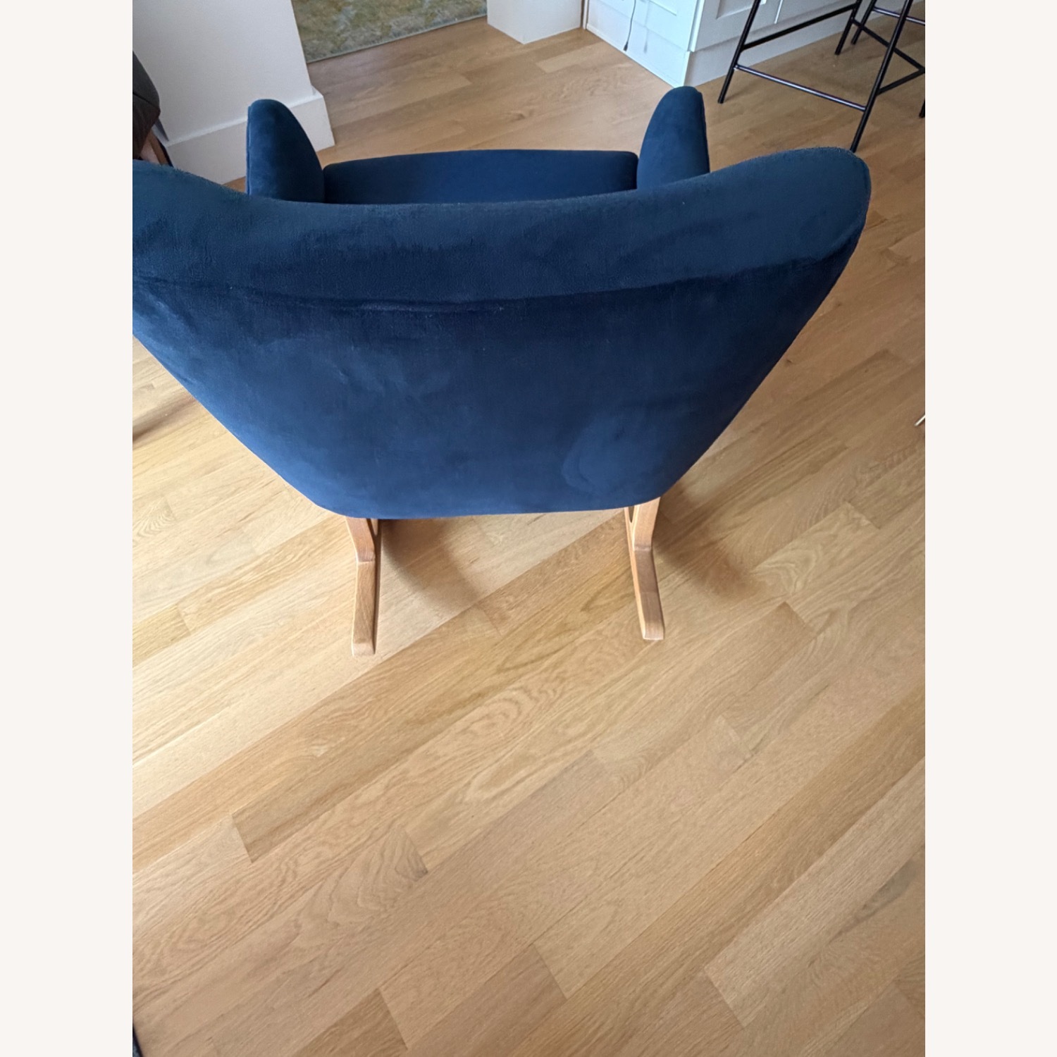 Room & Board Quinn Blue Velvet Rocking Chair - image-5