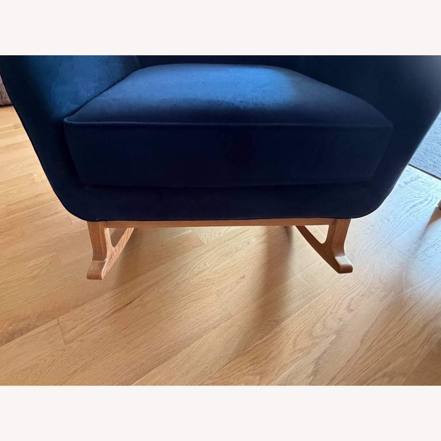 Room & Board Quinn Blue Velvet Rocking Chair - image-4