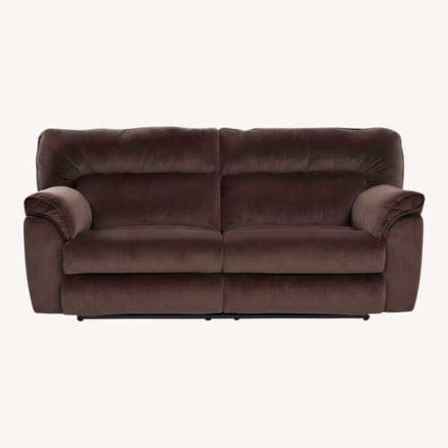 Used Bob's Discount Furniture Brava Dark Brown 2 Seater Sofa for sale on AptDeco