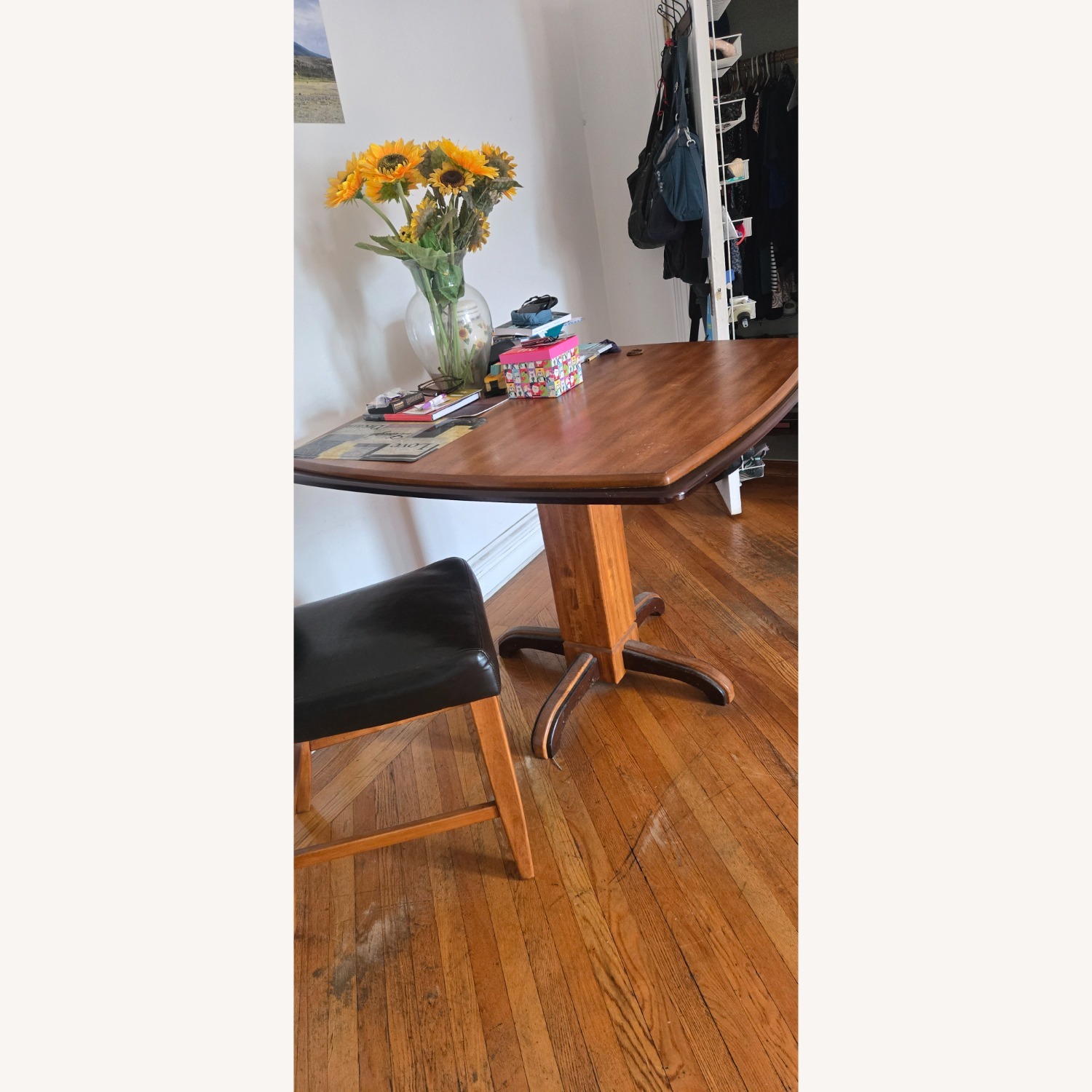 Counter Height Hard Wood Dining Table - image-3