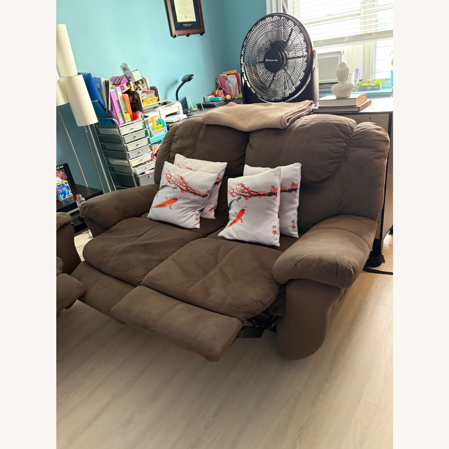 Bolton Furniture Dark Brown Fabric 2 Seater Sofa - image-3