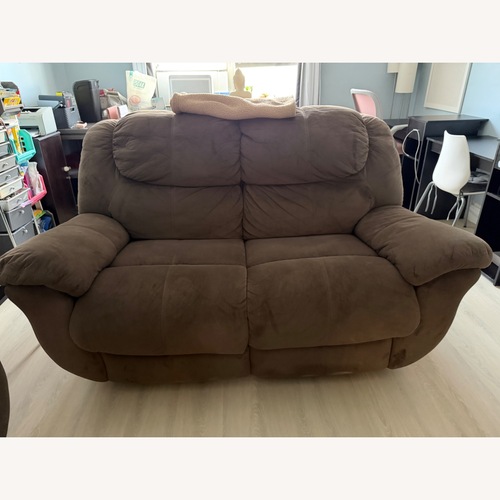 Used Bolton Furniture Dark Brown Fabric 2 Seater Sofa for sale on AptDeco
