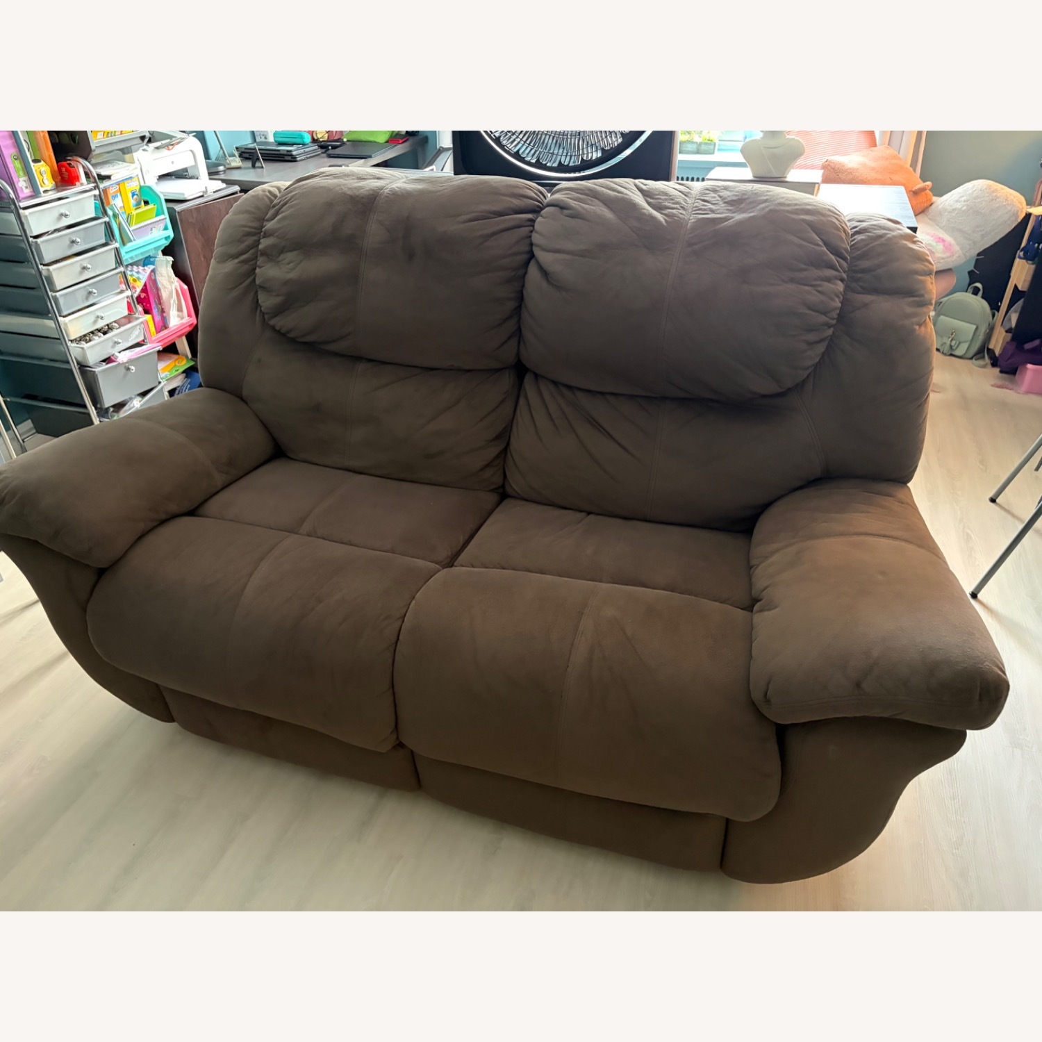 Bolton Furniture Dark Brown Fabric 2 Seater Sofa - image-2