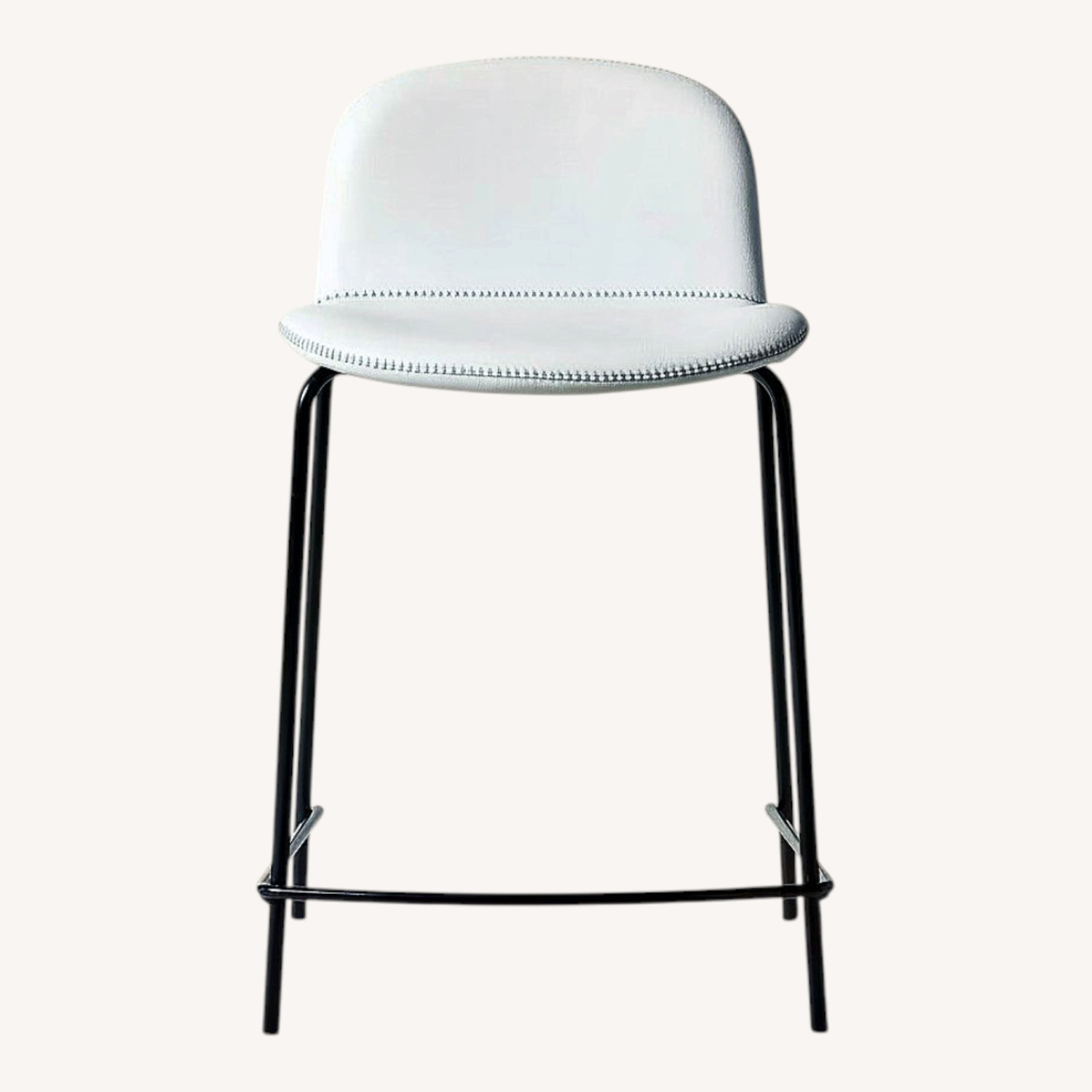 CB2 Primitivo White Leather Counter Stools - image-0
