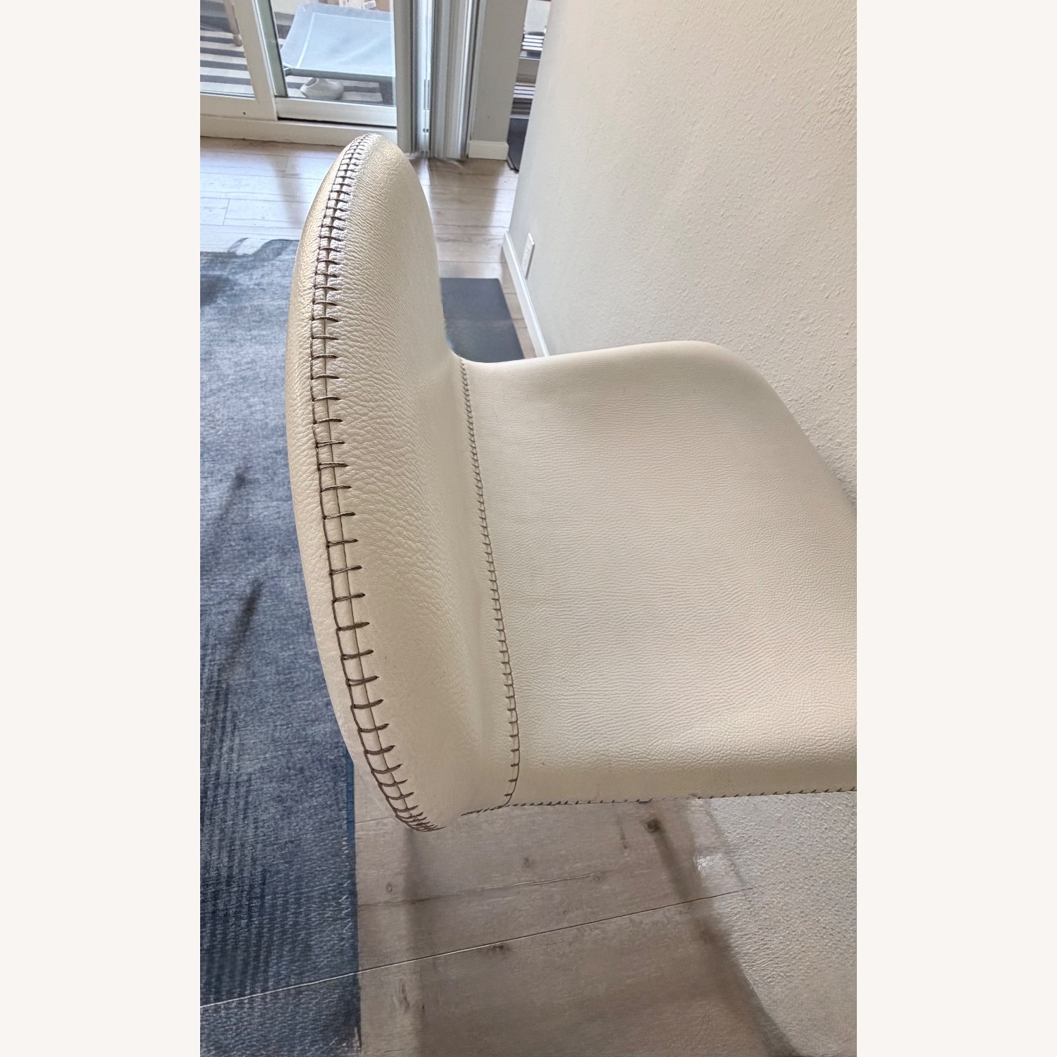 CB2 Primitivo White Leather Counter Stools - image-4