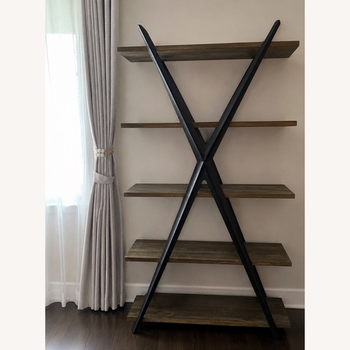 Used Restoration Hardware Wayatt Dark Brown Wood Bookcase for sale on AptDeco