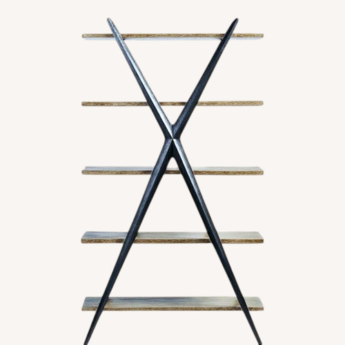 Used Restoration Hardware Wayatt Dark Brown Wood Bookcase for sale on AptDeco