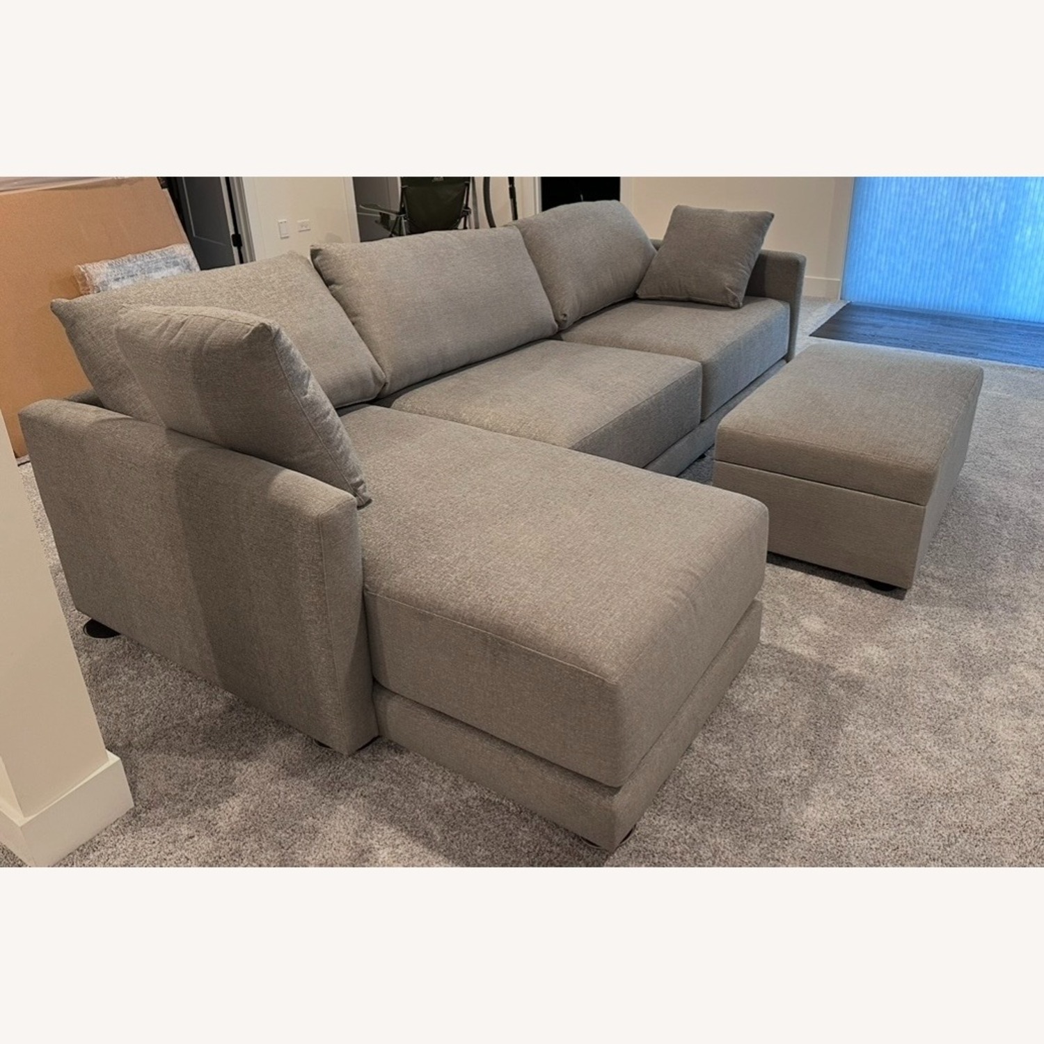 Crate & Barrel Gather Light Gray 2 Piece Sectional - image-2