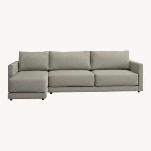 Used Crate & Barrel Gather Light Gray 2 Piece Sectional for sale on AptDeco