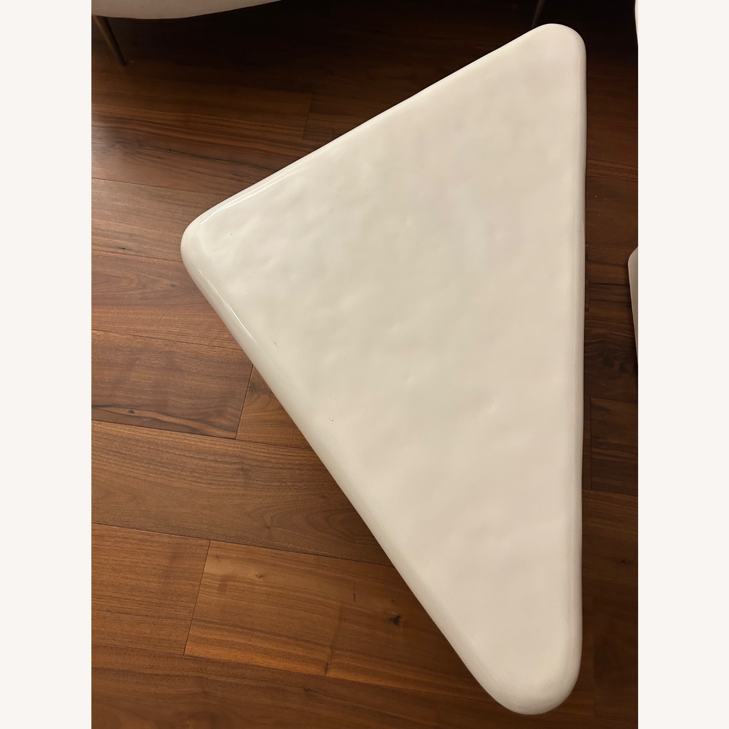 CB2 Vayle 2-Piece High-Gloss White Concrete Coffee Table Set - image-3