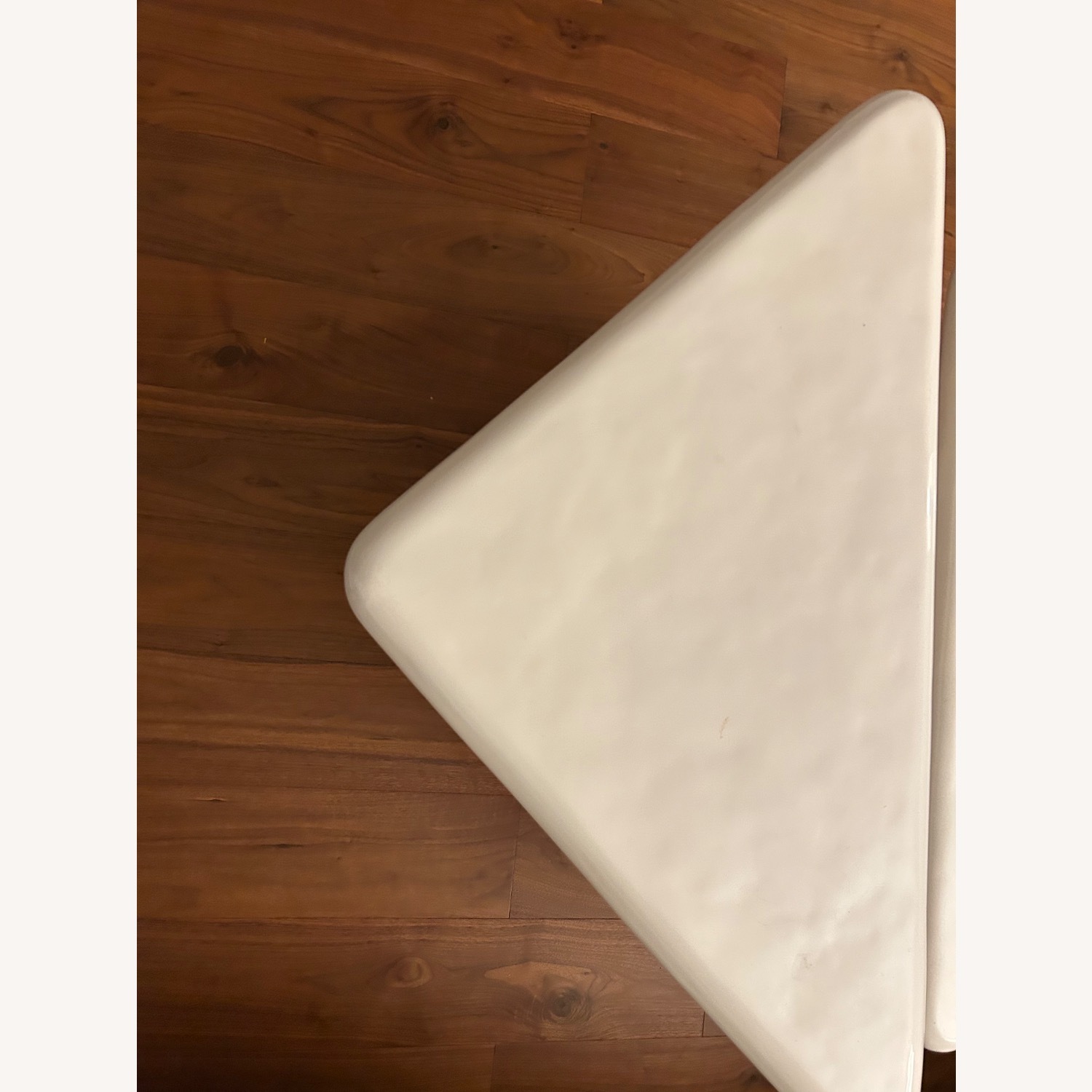 CB2 Vayle 2-Piece High-Gloss White Concrete Coffee Table Set - image-2