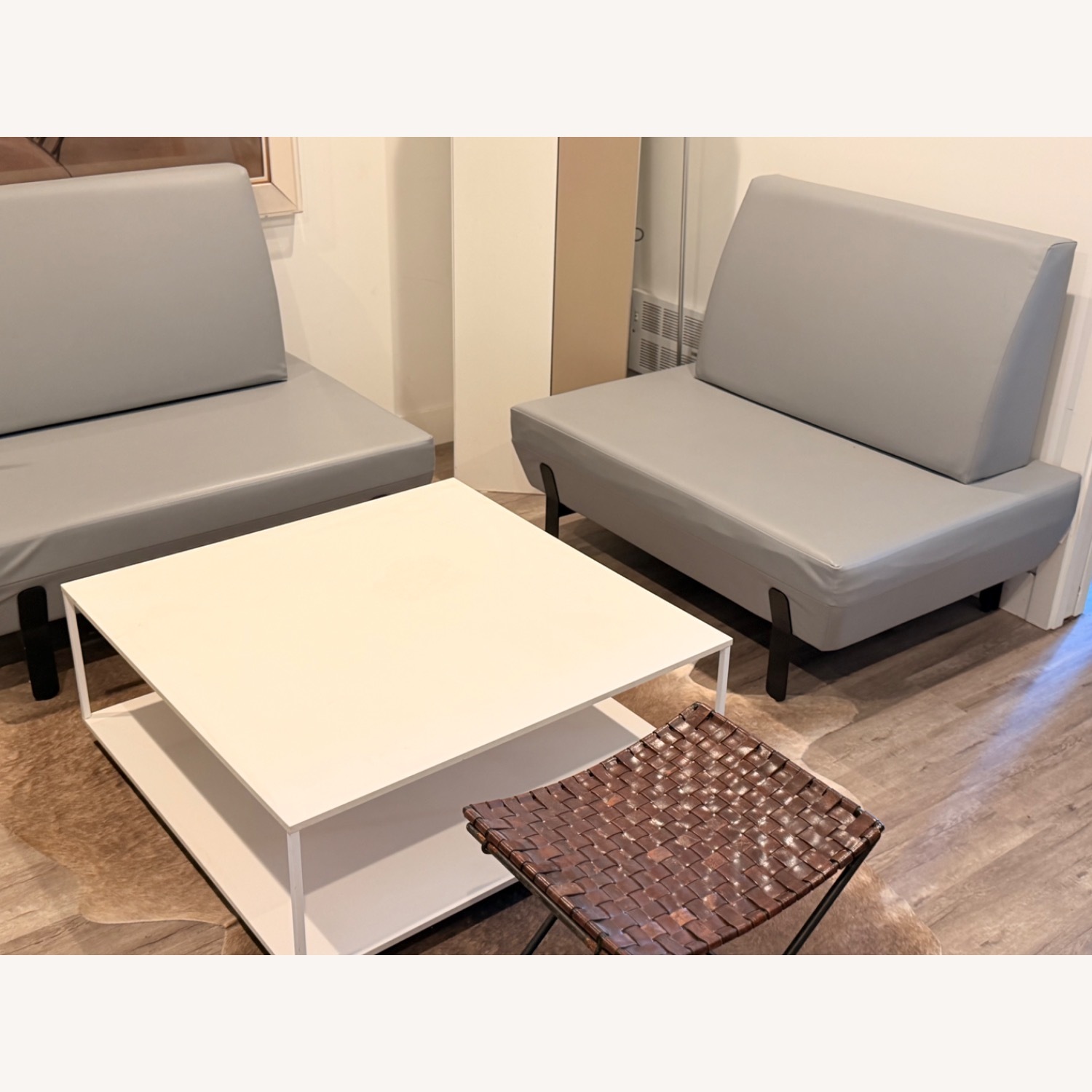 Brown Folding Stool - image-3