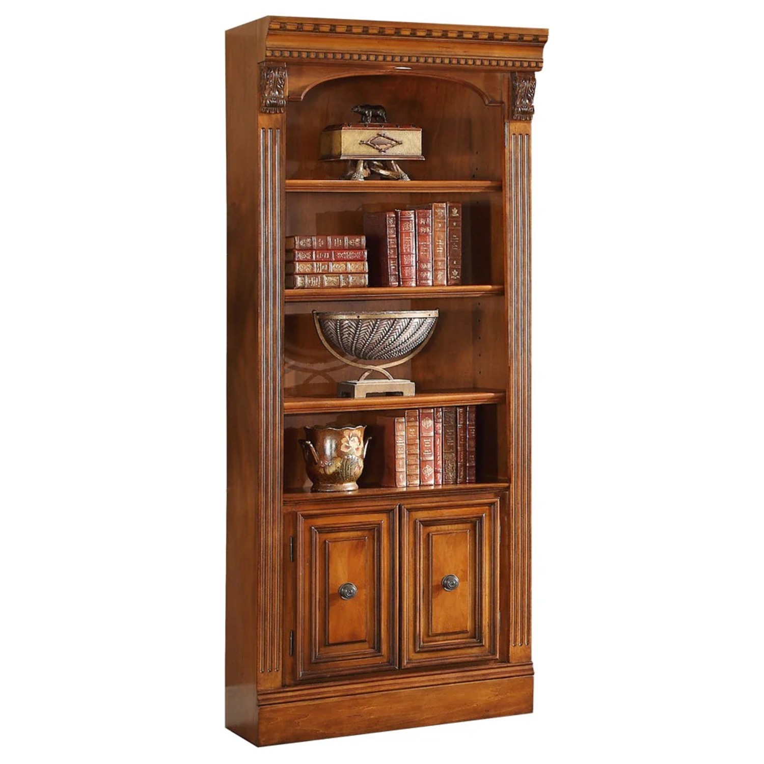 Set of 2 Dark Wook Book Cases - image-1