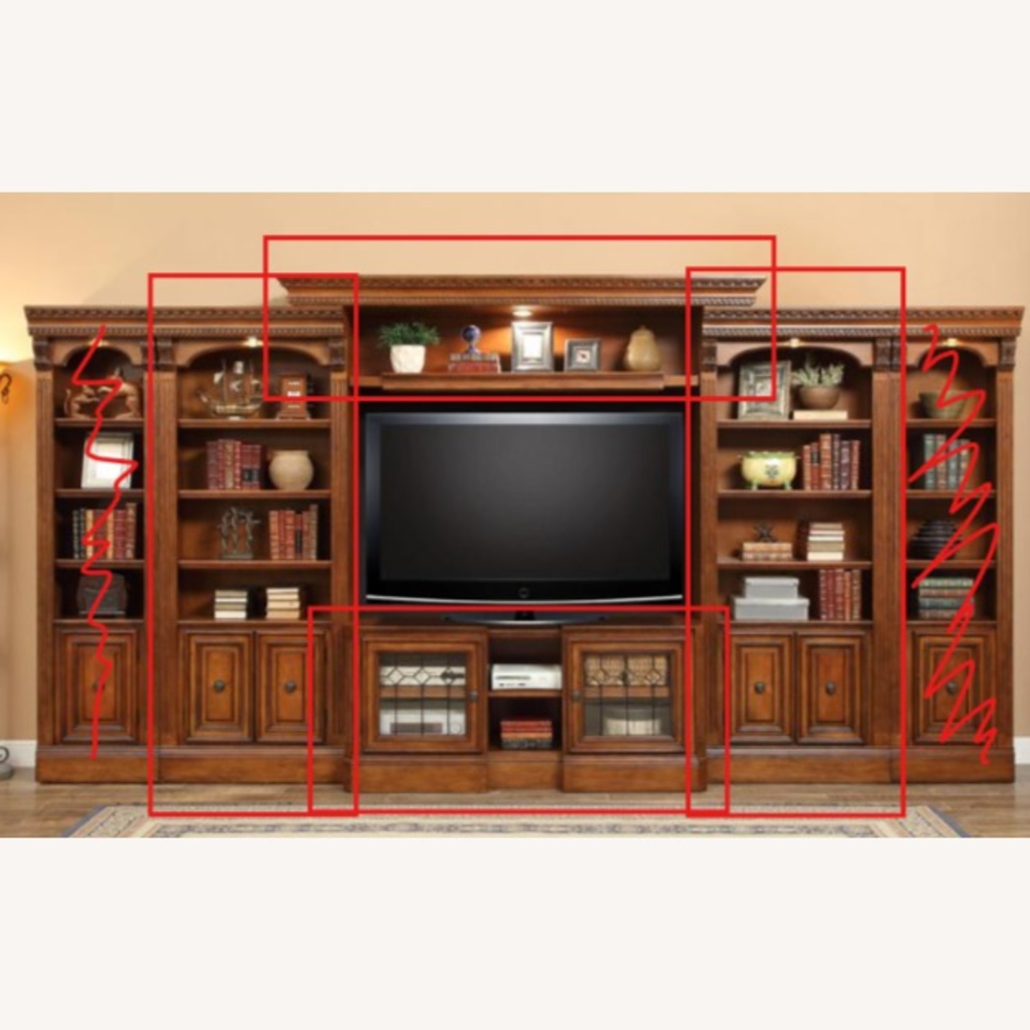 Set of 2 Dark Wook Book Cases - image-3