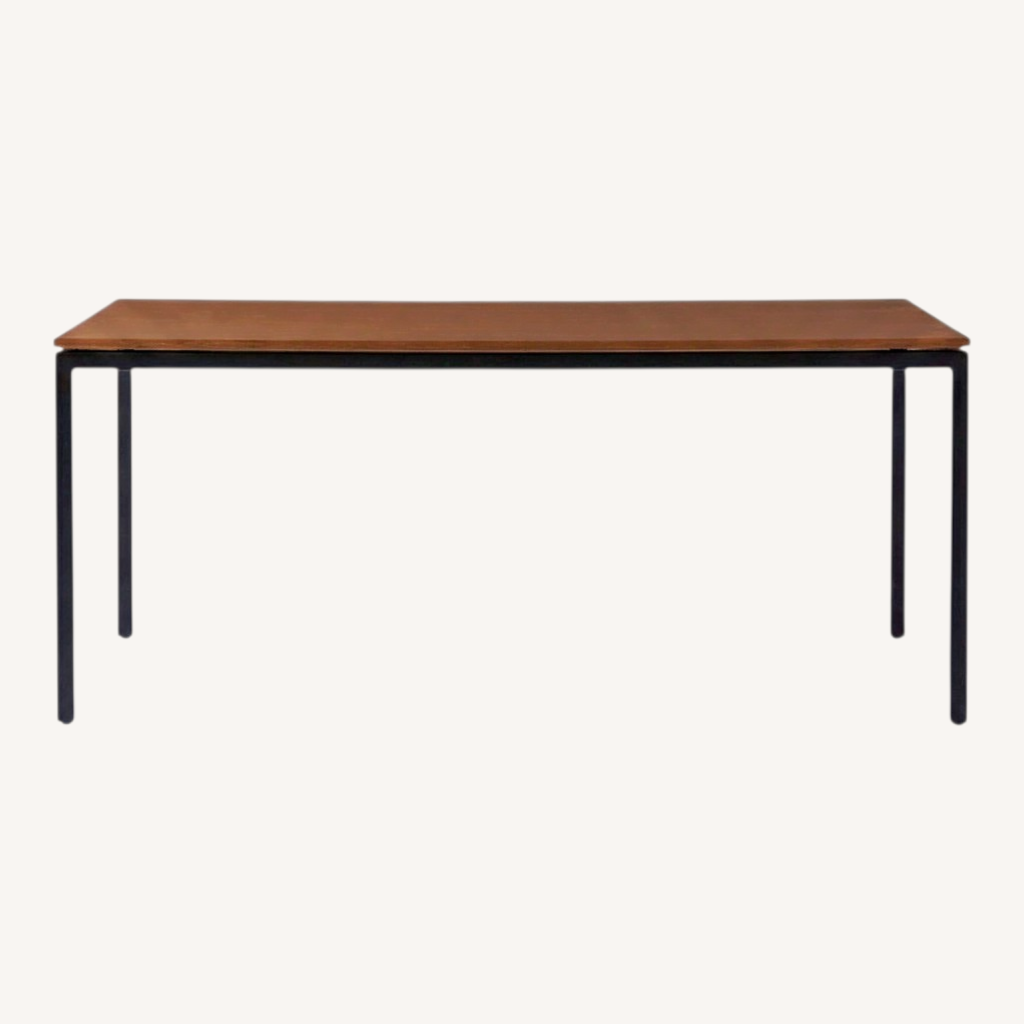 Image of West Elm Frame Parsons Dining Table, Walnut
