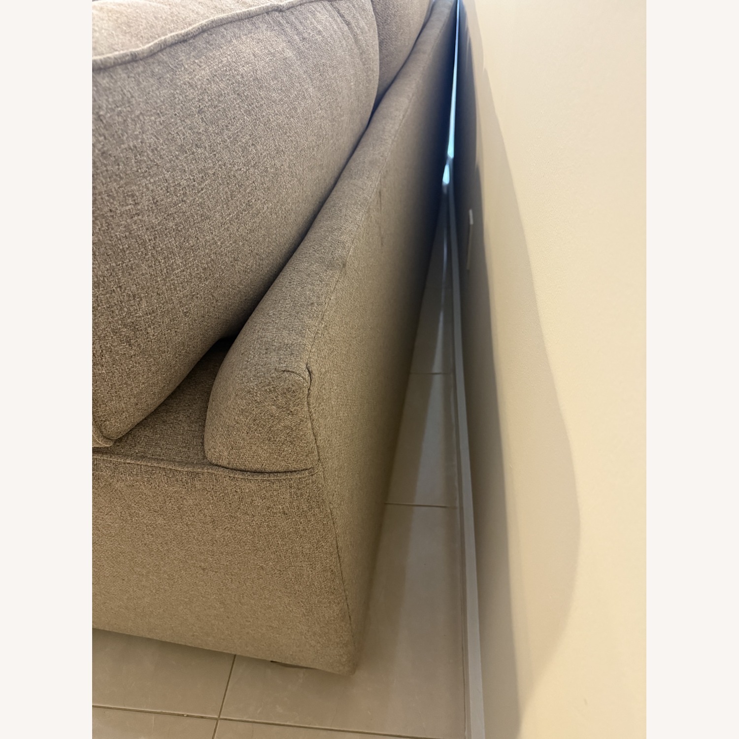 Dark Gray Fabric Chaise Lounge - image-6