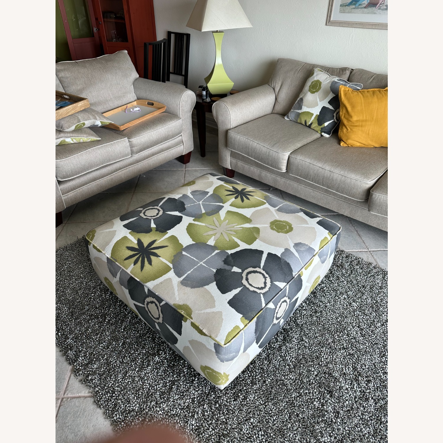 Rooms To Go Fabric Ottoman - image-1