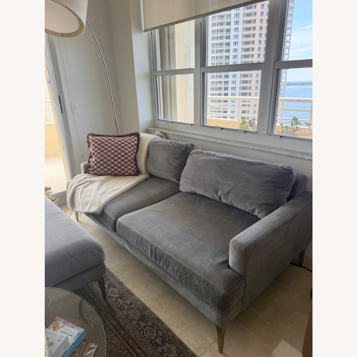 West Elm Andes Sofa with Ottoman - image-2