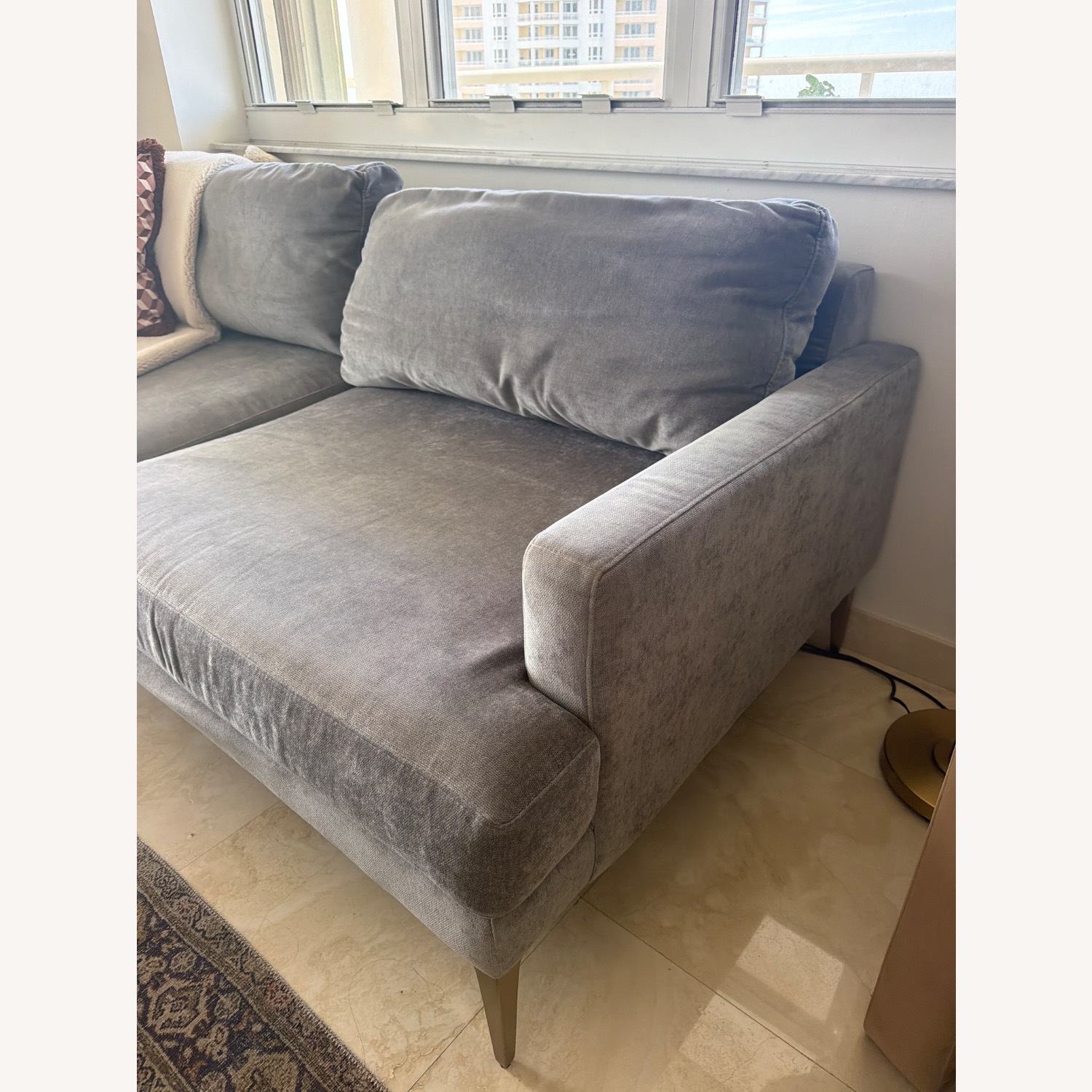 West Elm Andes Sofa with Ottoman - image-4