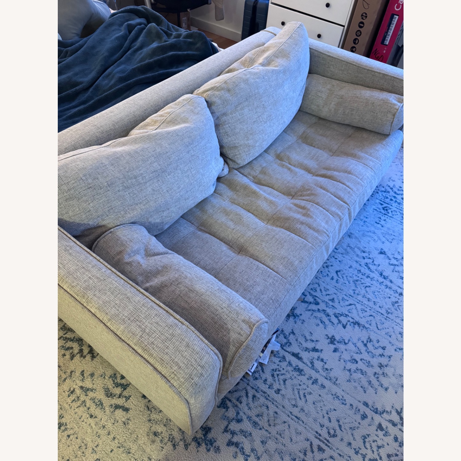 Article Sven 88" Tufted Sofa - Stone Gray - image-1