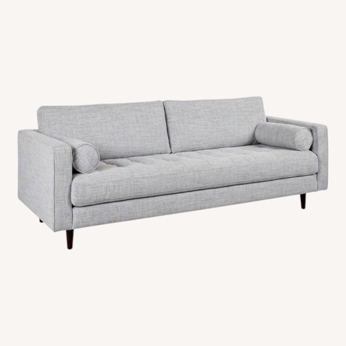 Used Article Sven 88" Tufted Sofa - Stone Gray for sale on AptDeco