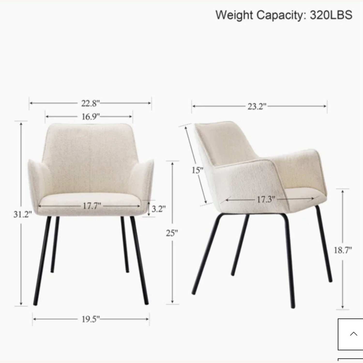 AllModern Natural Linen Dining Chair - image-3