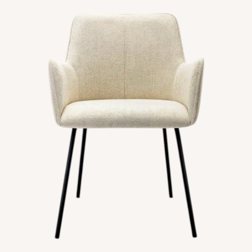 Used AllModern Natural Linen Dining Chair for sale on AptDeco