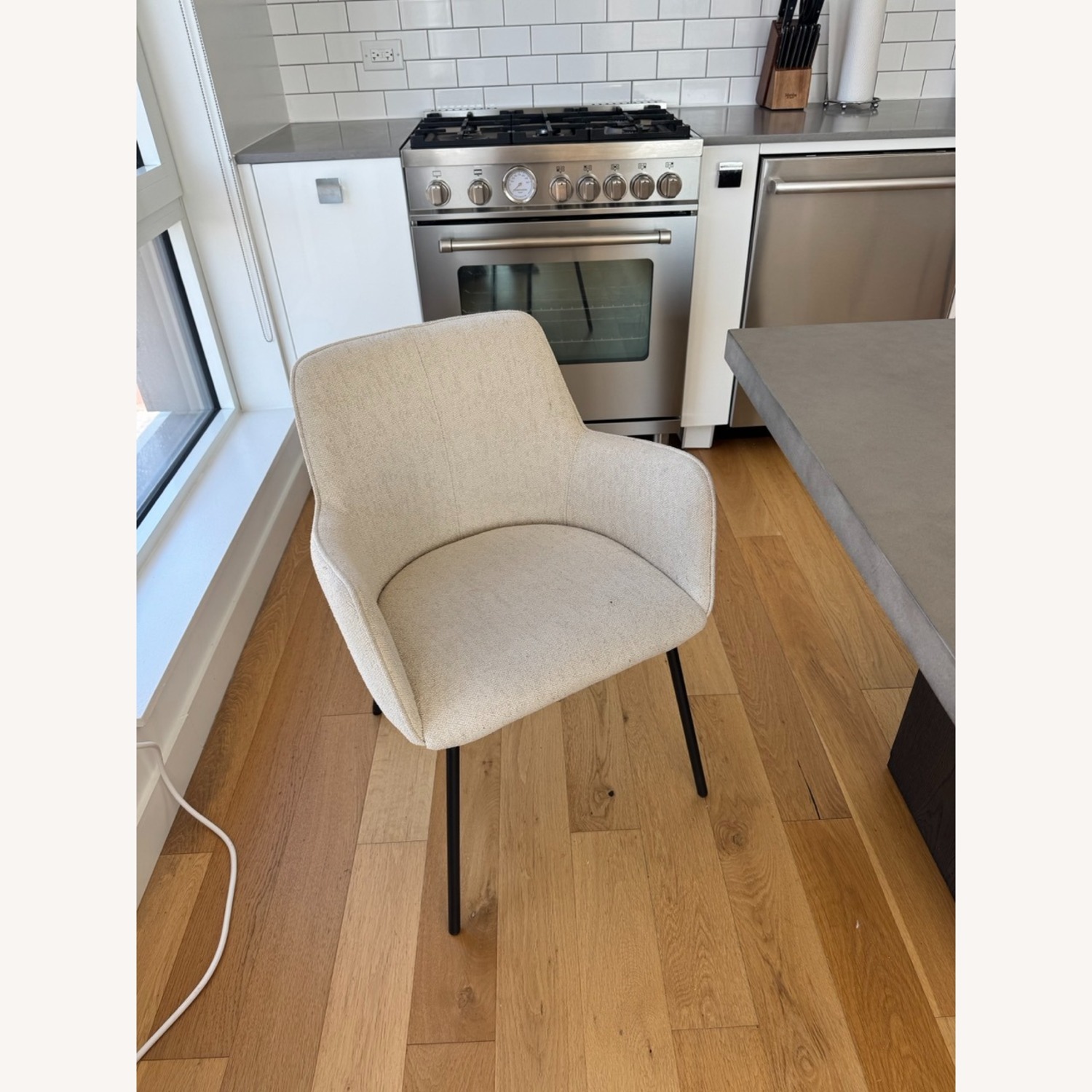 AllModern Natural Linen Dining Chair - image-2