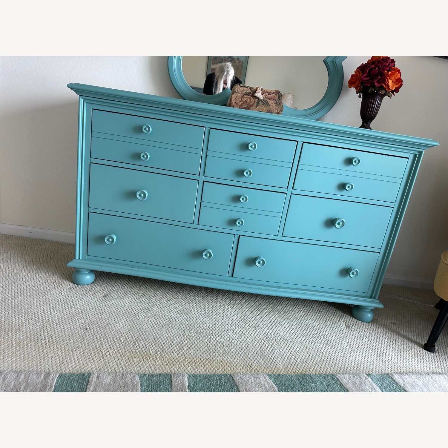 Rooms To Go Blue Wood Dresser - image-2
