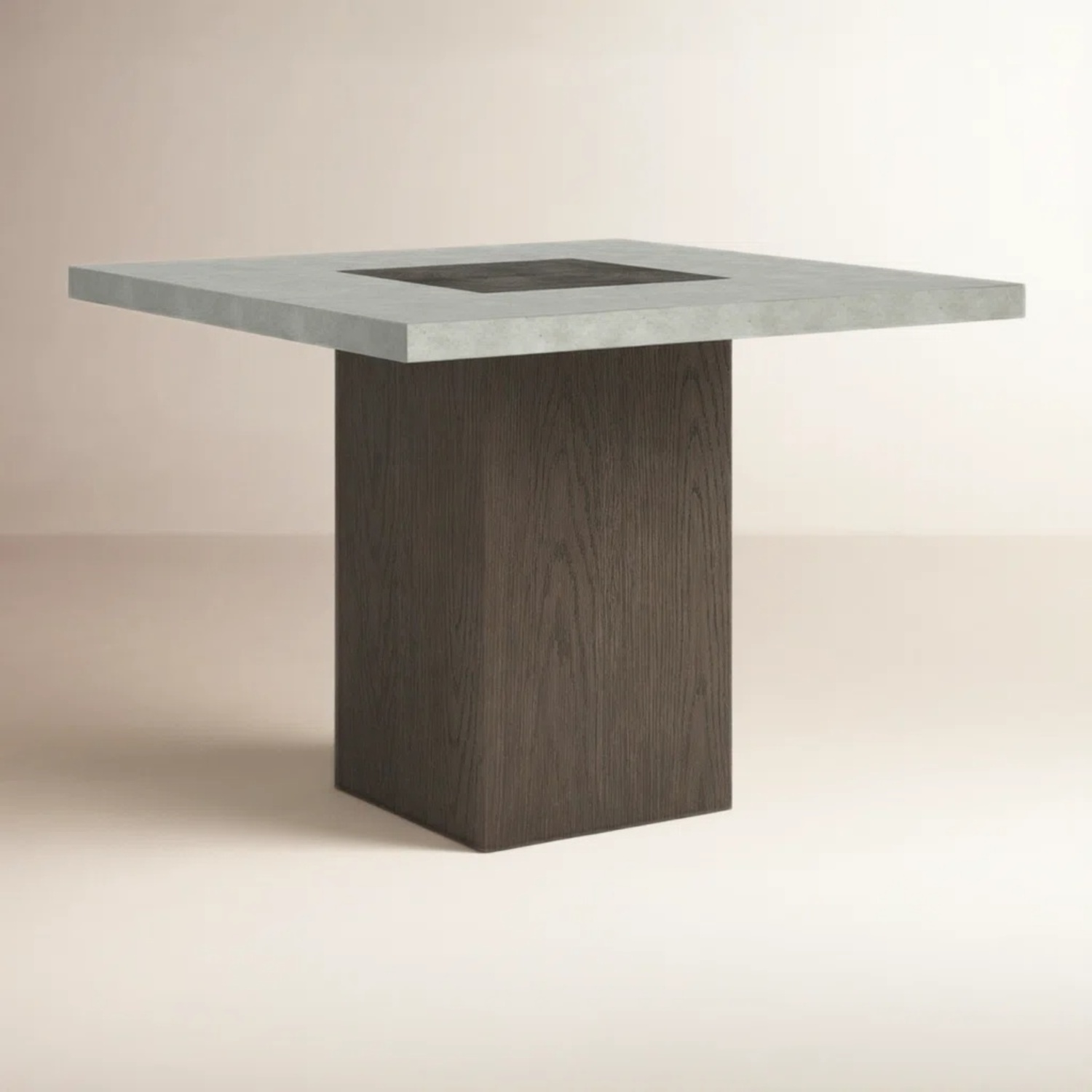Joss & Main Meria Dark Gray Concrete & Wood Dining Table - image-5
