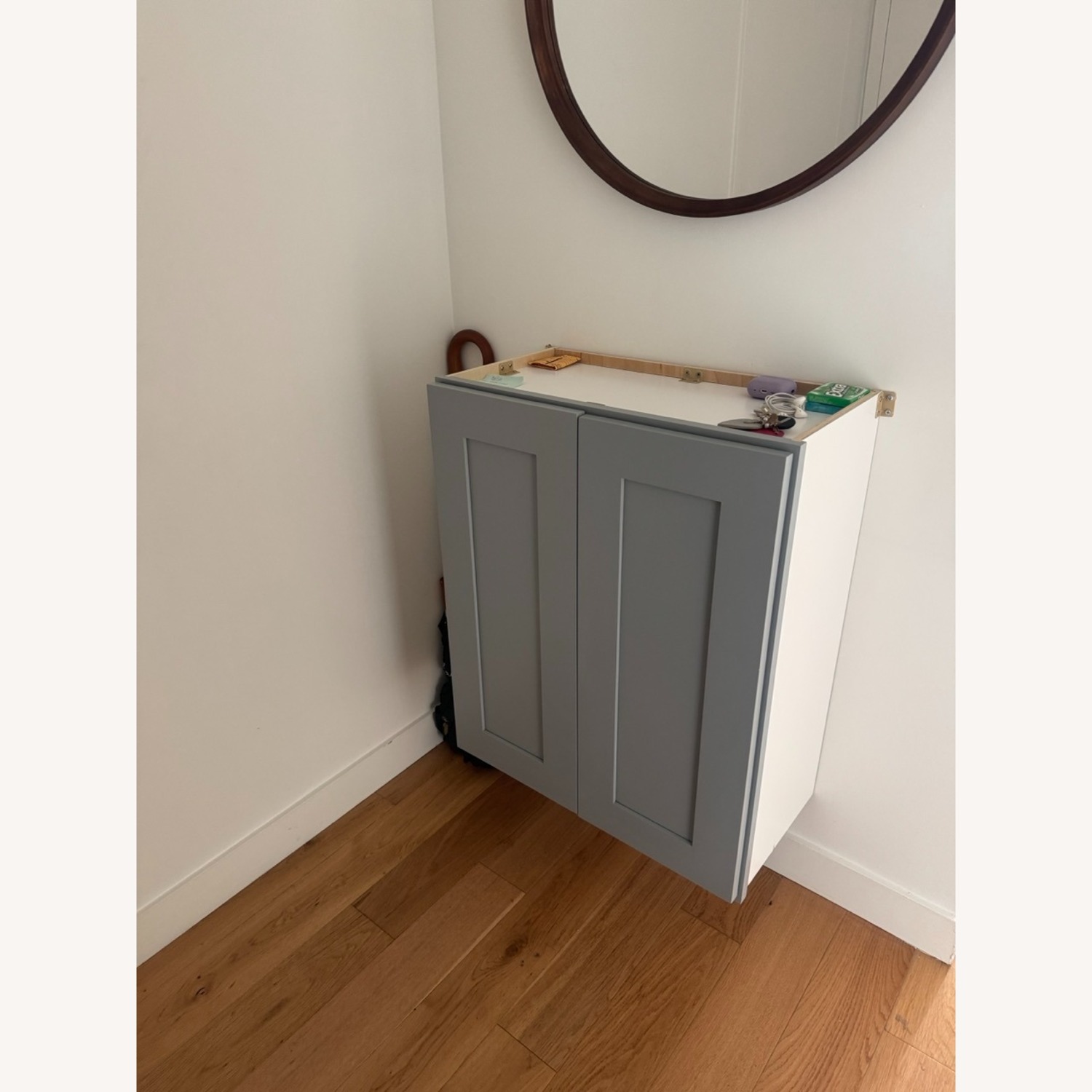 Light Gray Wood Wall Unit - image-3