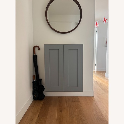 Used Light Gray Wood Wall Unit for sale on AptDeco