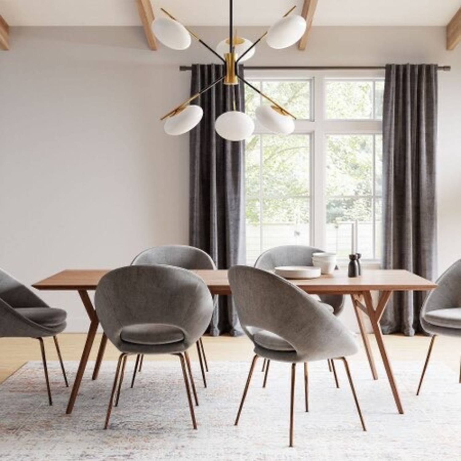 West Elm Orb Leather Dining Chair - image-3