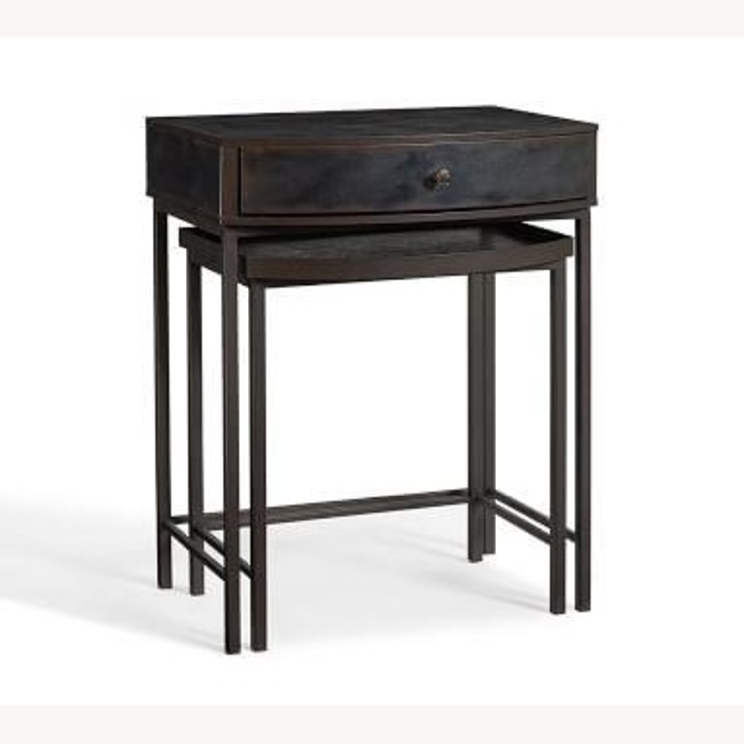 Pottery Barn Woodrow Metal Nesting nightstands - image-4