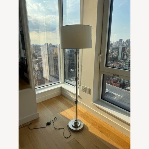 Used White Cotton Floor Lamp for sale on AptDeco