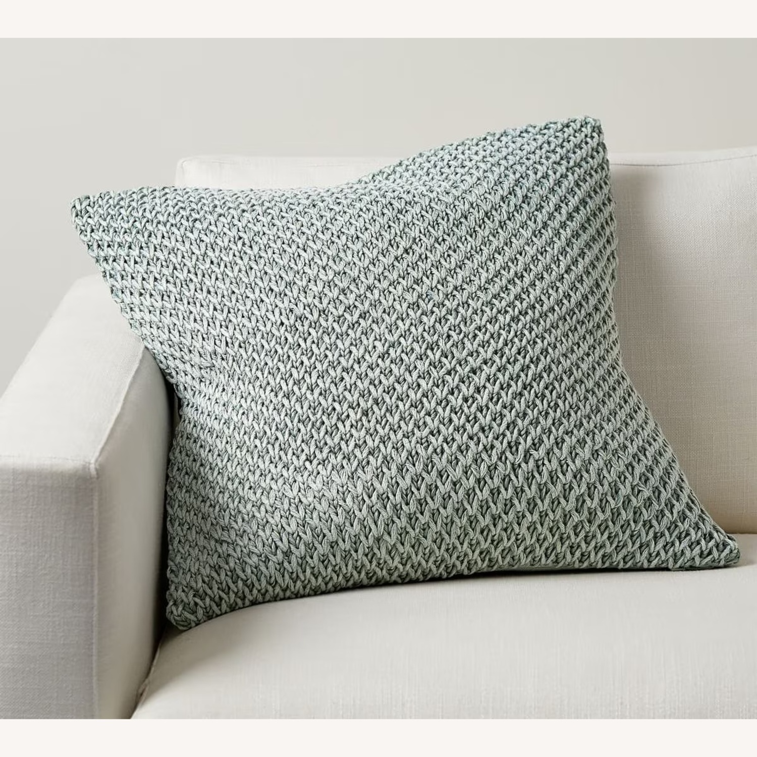 Pottery Barn 22” x 22” Gray Pillow - image-4