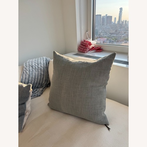 Used Pottery Barn 22” x 22” Gray Pillow for sale on AptDeco