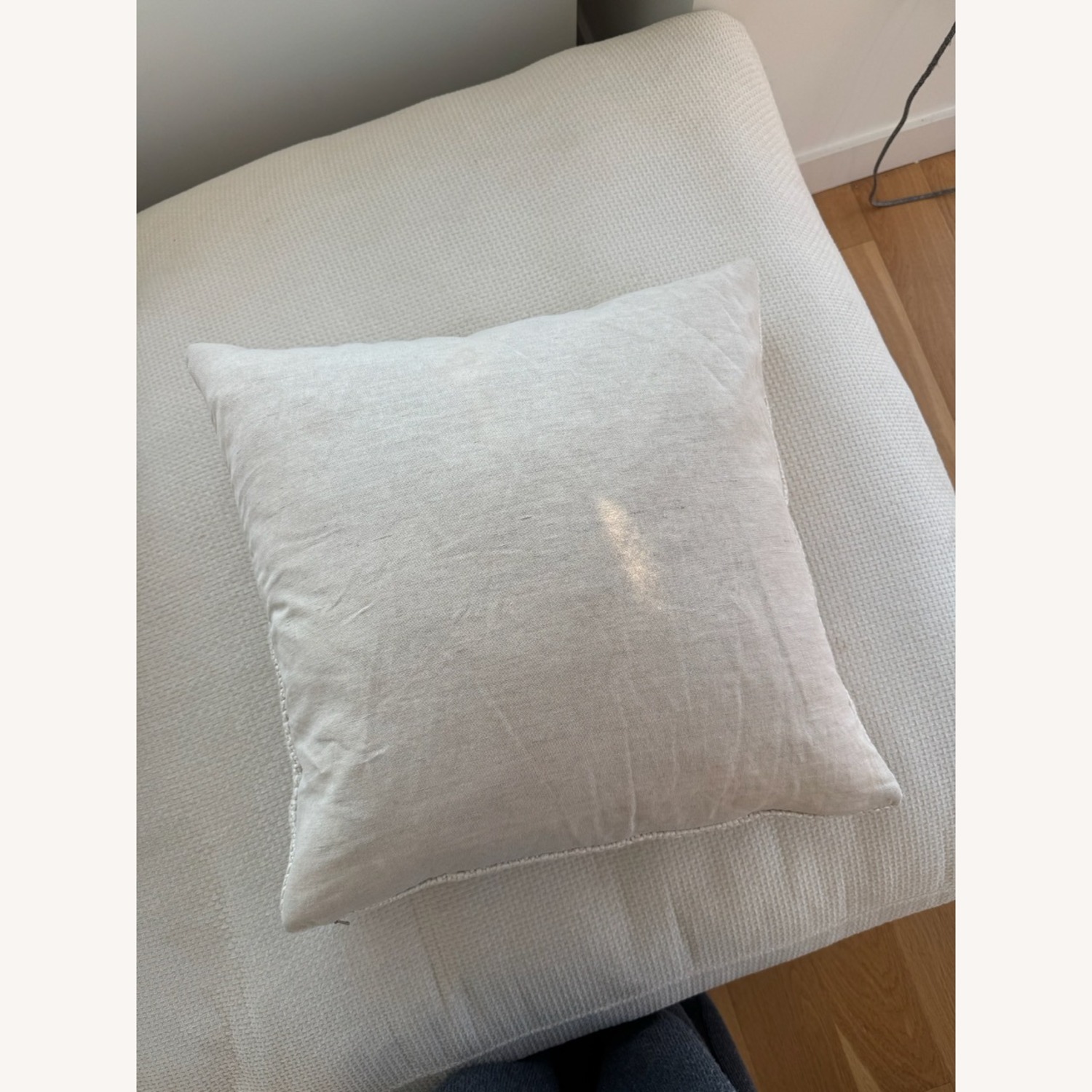 Pottery Barn Stonewashed Natural Linen Pillow - image-2