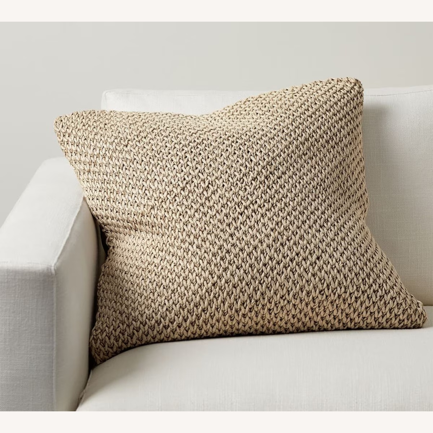 Pottery Barn Stonewashed Natural Linen Pillow - image-4
