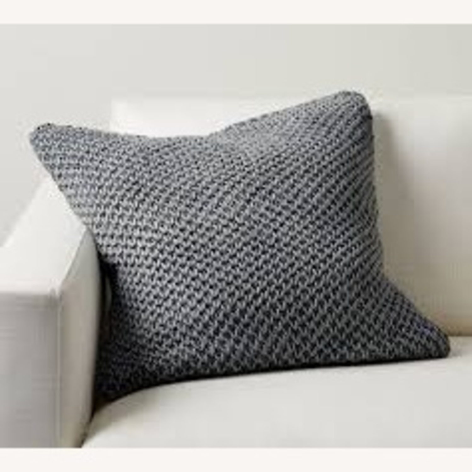 Pottery Barn Dark Gray Linen Pillow - image-4