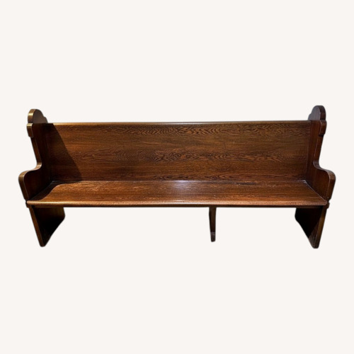 Used Vintage/Antique Finds Dark Brown Wood Bench for sale on AptDeco
