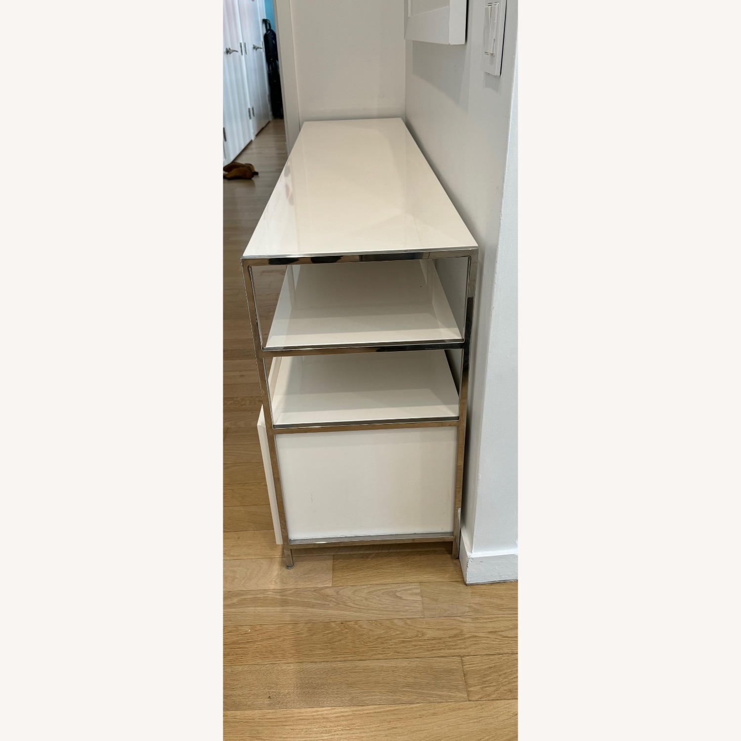 West Elm White Industrial Modular Media Console - image-2