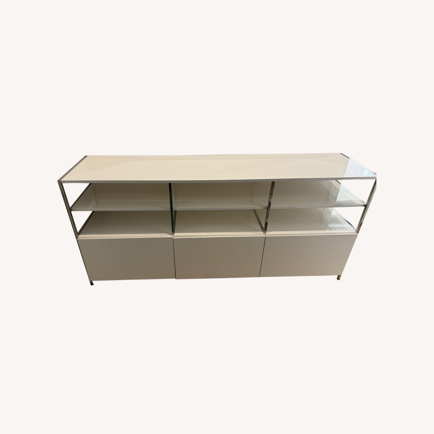 West Elm White Industrial Modular Media Console - image-6
