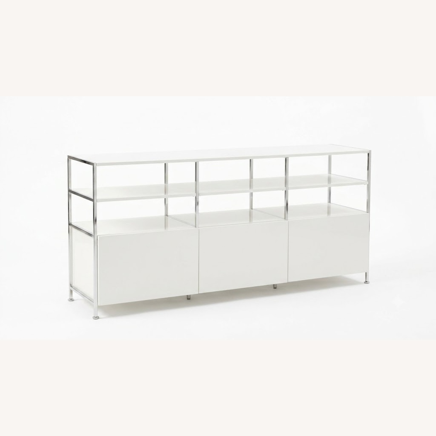 West Elm White Industrial Modular Media Console - image-7