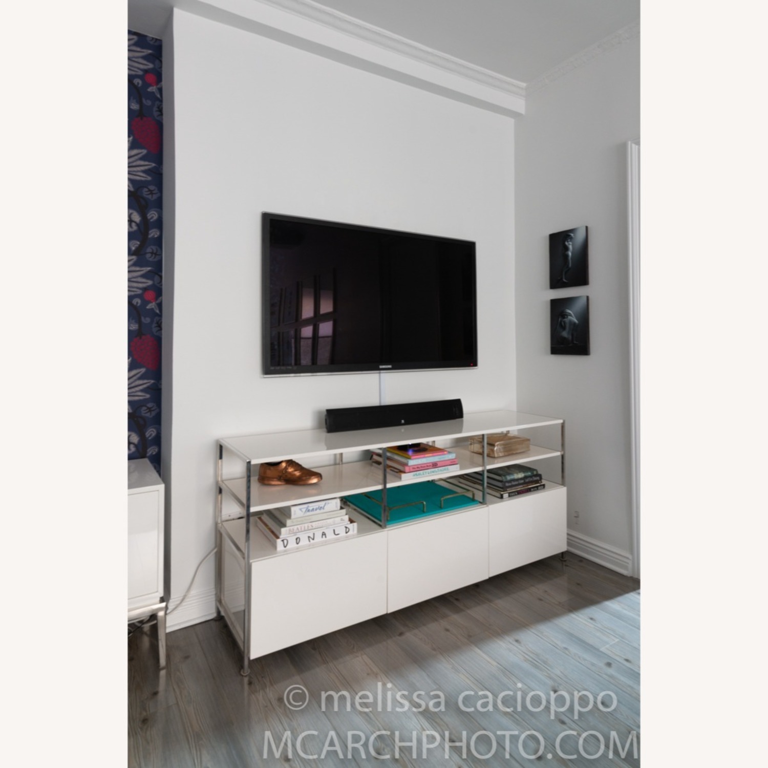 West Elm White Industrial Modular Media Console - image-5