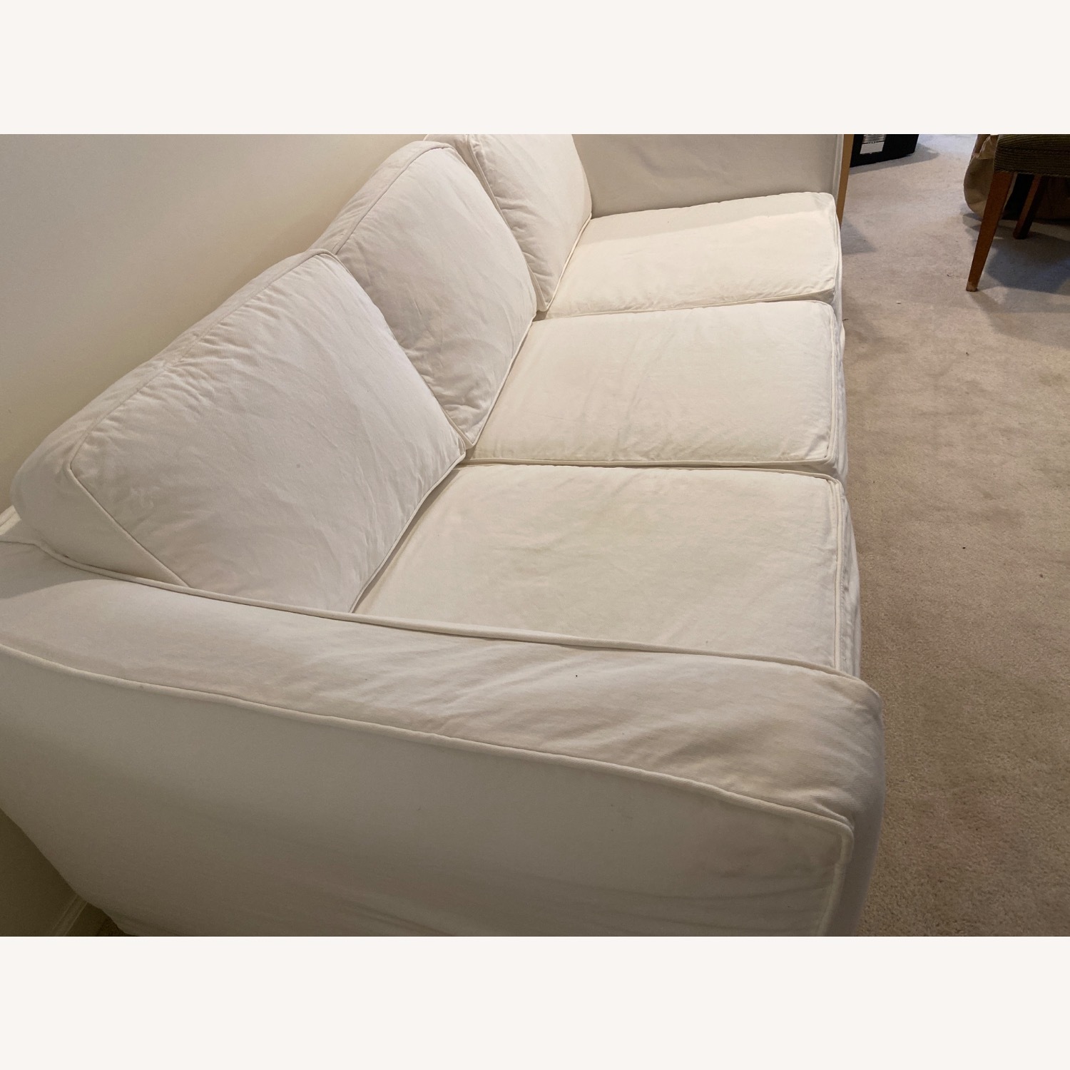 Pottery Barn White Sleeper Sofa - image-3